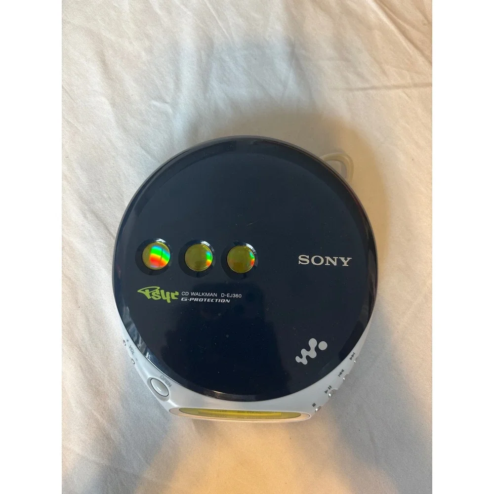 Sony CD Walkman Psyc Portable Player Blue D-EJ360 Good G-Protection Y2K Retro